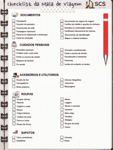 checklist mala viagem